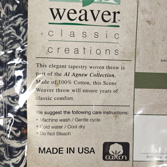 Scene Weaver Al Agnew River Ducks Cotton Tapestry Throw 52" X 69" Wildlife Art - Picture 3 of 5